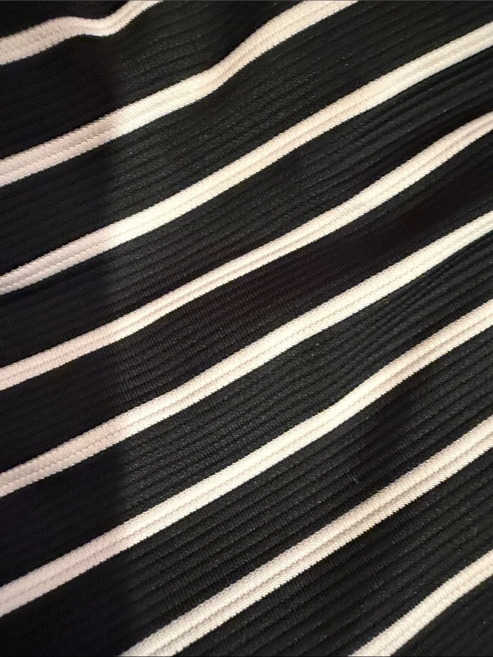Victoria's Secret Black-and-White Striped Bottoms with No Name Black Bikini Top